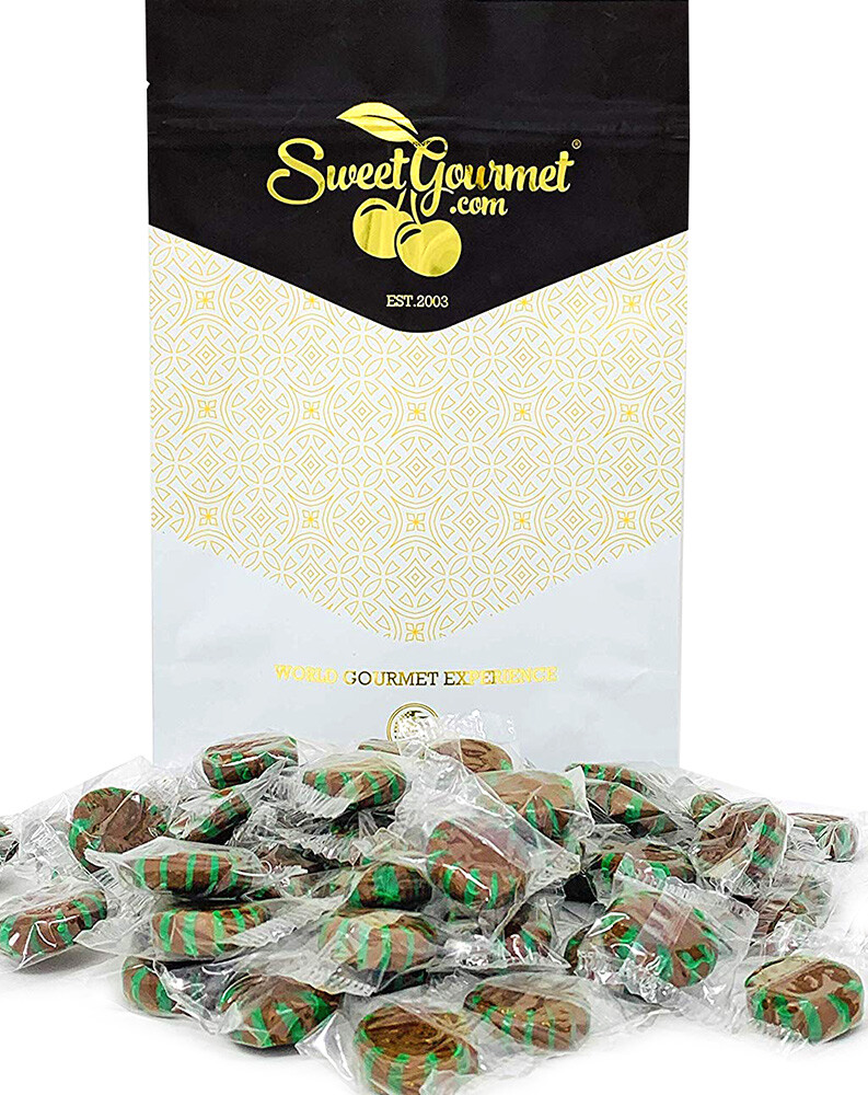 SweetGourmet Chocolate Starlight  Mint | Bulk Wrapped Hard Candy | 1 Pound