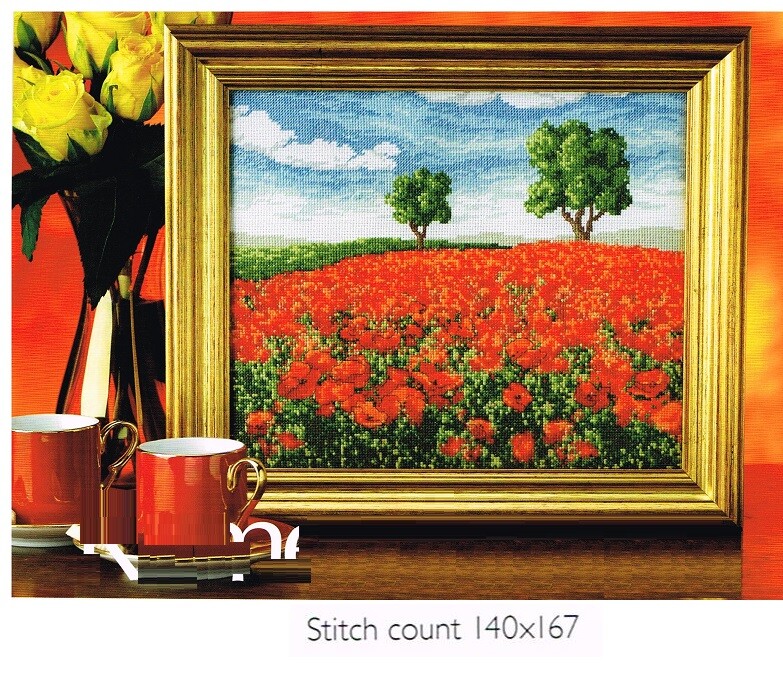 REMEMBRANCE FIELDS  CROSS STITCH PATTERN ONLY  - HGG