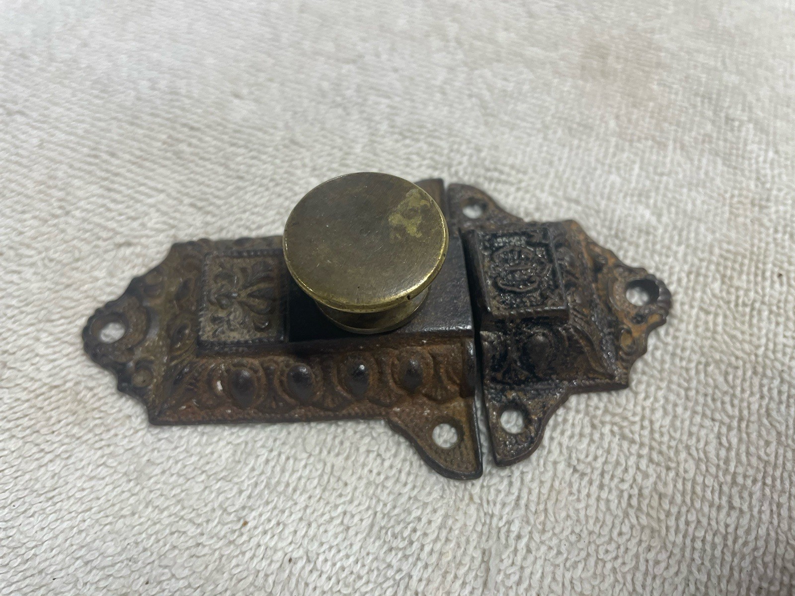 Antique Vintage Eastlake Cabinet Latch Lock Jell Cupboard Door Hardware Parts