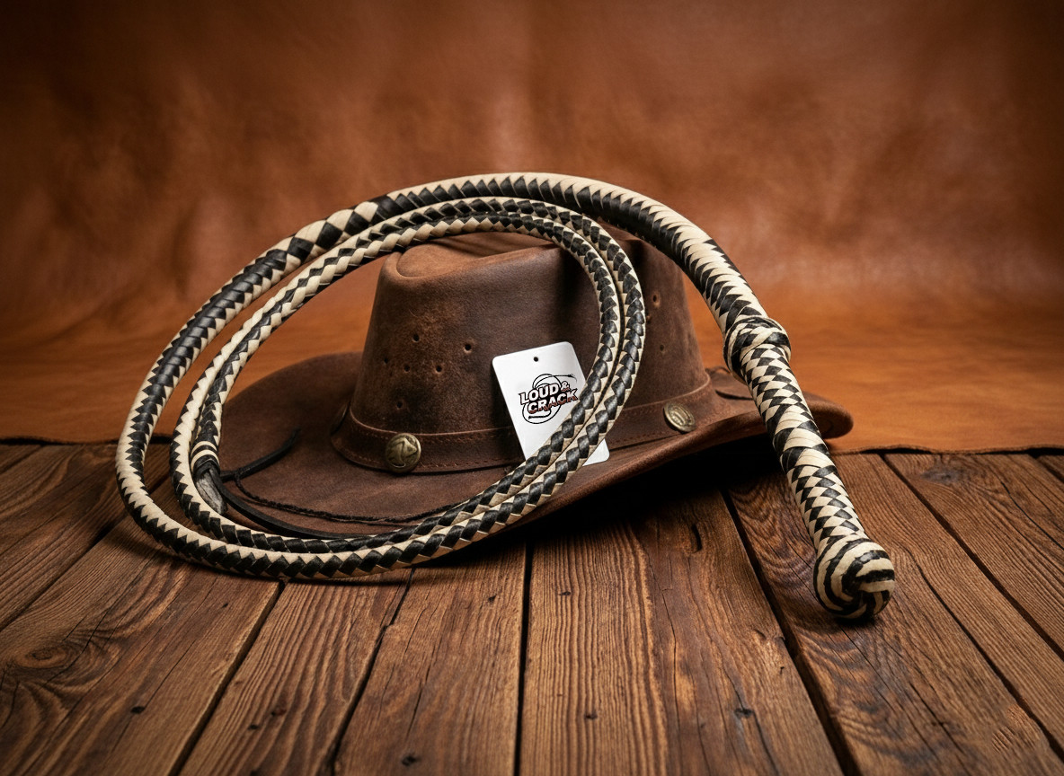 8 FT Equestrian bullwhip Professional Cowhide Leather Bull whip Handmade whip