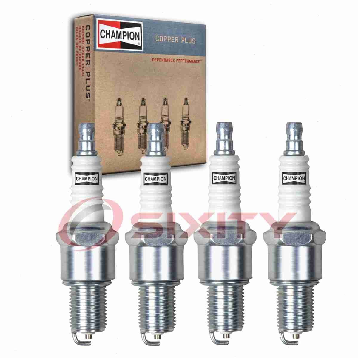 4 pc Champion Copper Plus Spark Plugs for 1976-1979 Nissan 620 2.0L L4 am