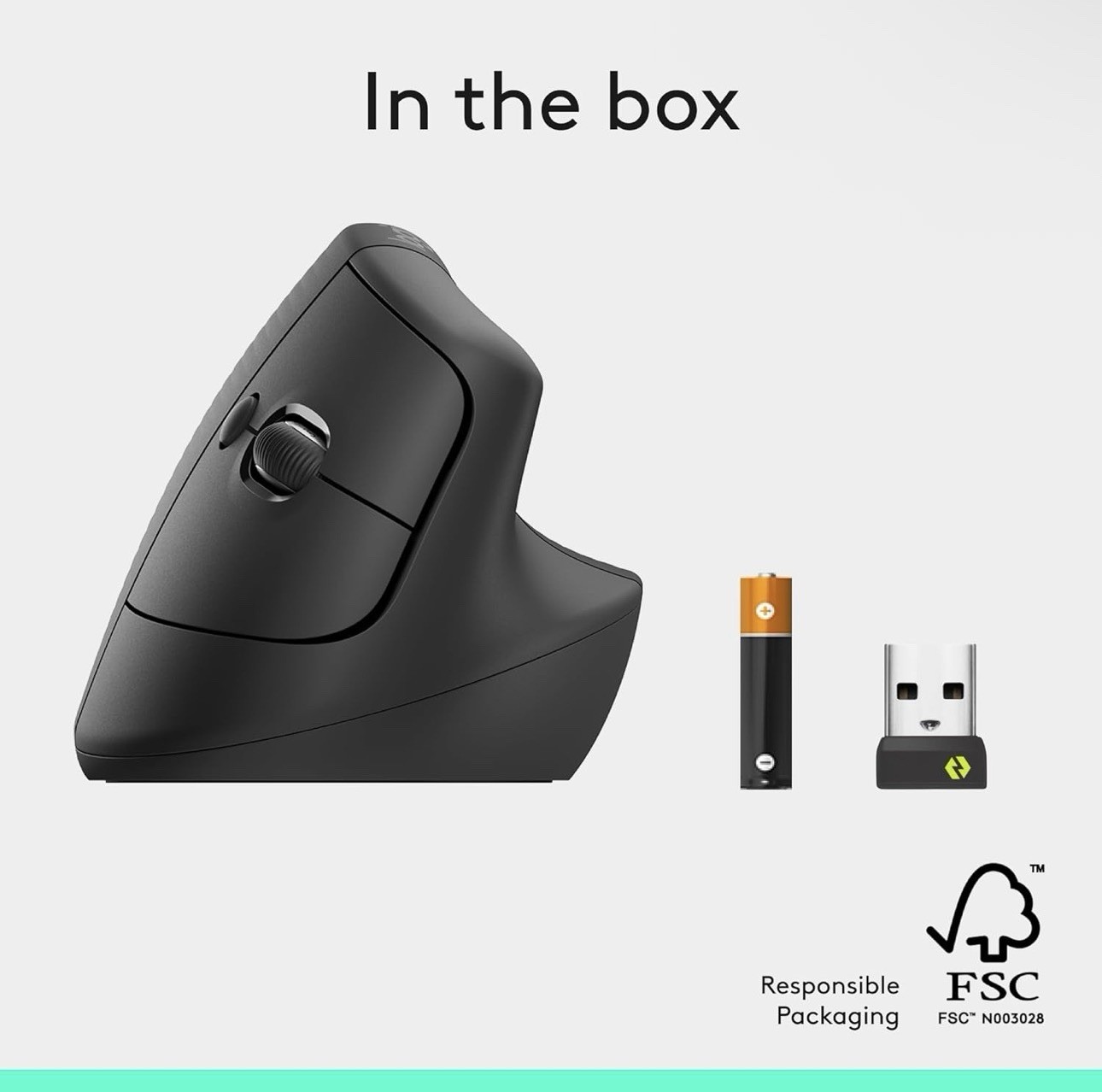 Logitech Lift Vertical Ergonomic Right-Handed Bluetooth/Wireless Optical Mouse