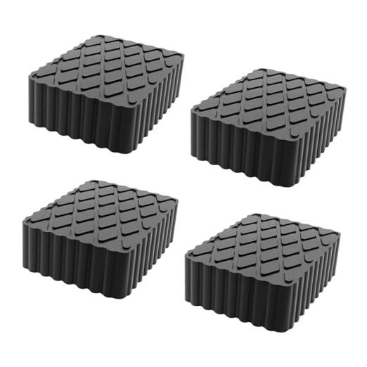4 Pack Solid Rubber Auto Lift Block Spacer Pad Solid Universal Rubber Lift