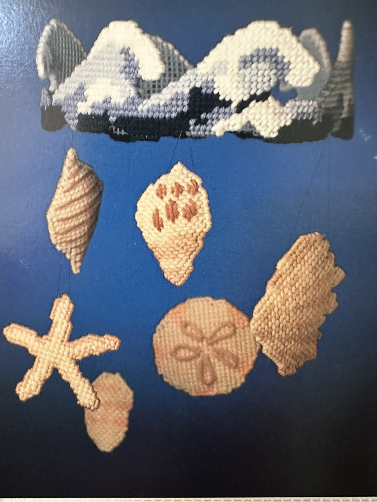Nifty Plastic Canvas SEA SHELL MOBILE Chart Shells Porch Beach Baby  Ocean