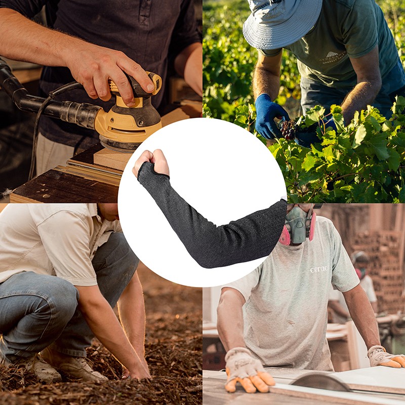 Cut Resistant Arm Sleeves Protector Guards Workplace Safety Gear Durable Fabric