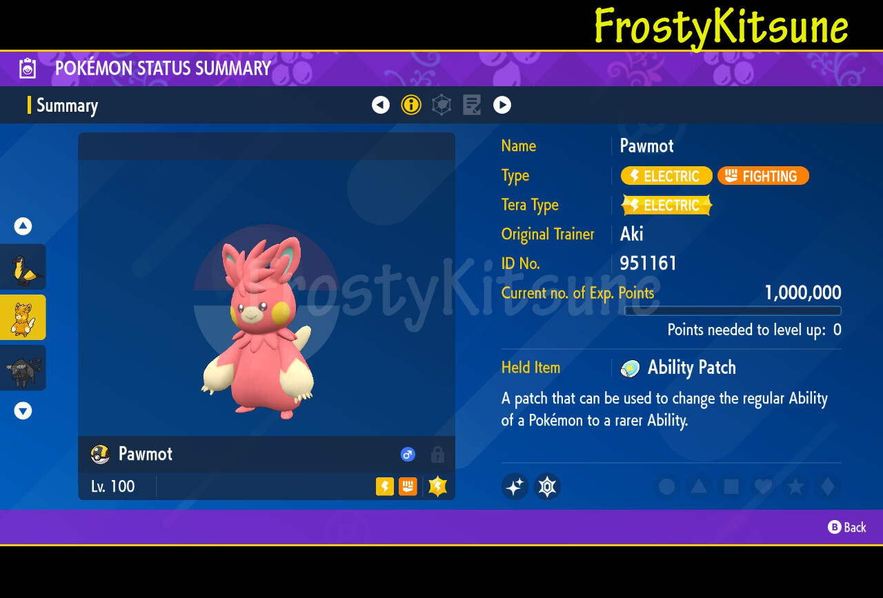 6IV Pawmot / Pawmi Shiny & Non-Shiny Pokemon Scarlet & Violet
