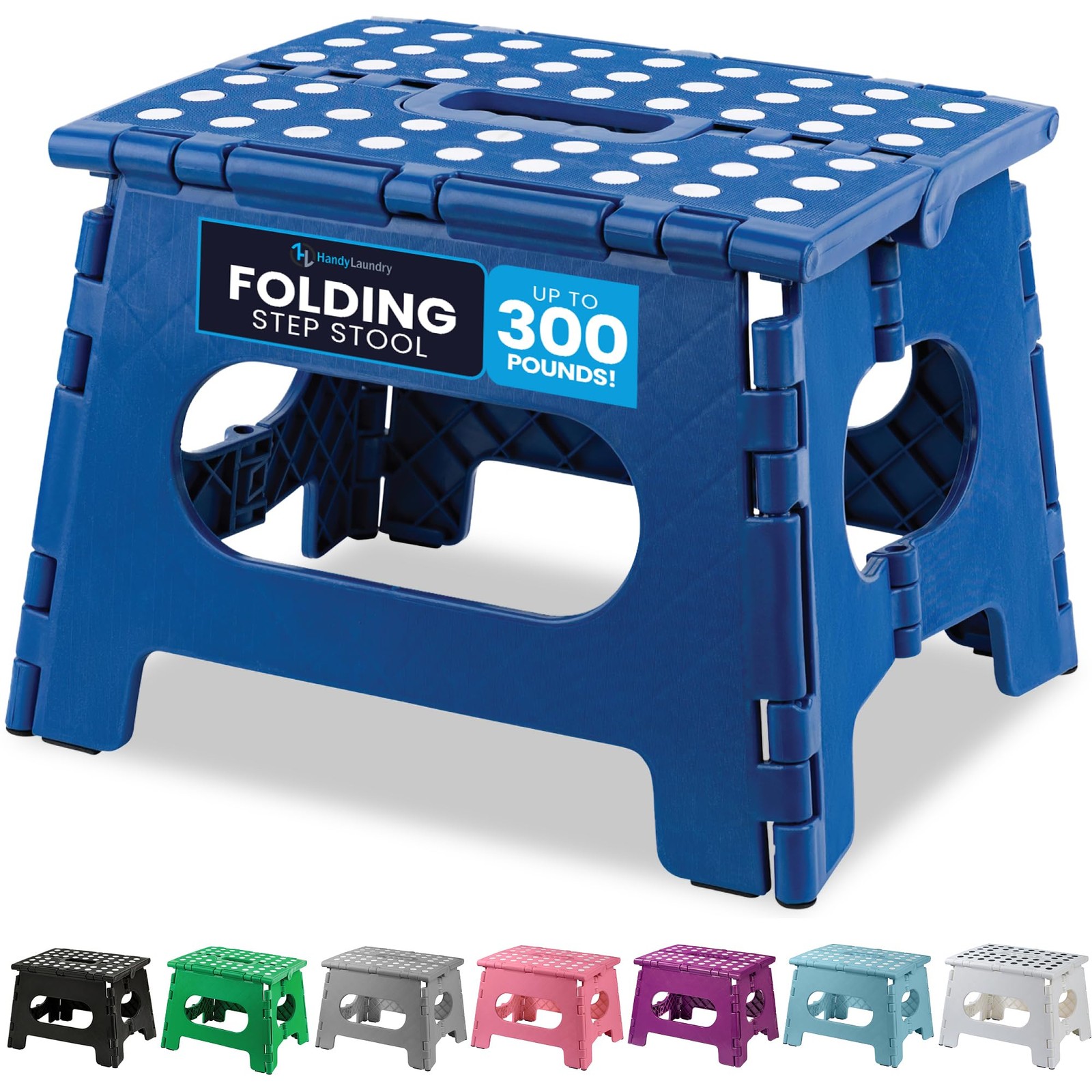 Folding Lightweight Step Stool - Sturdy Enough to Support Adults - Opens Easy...