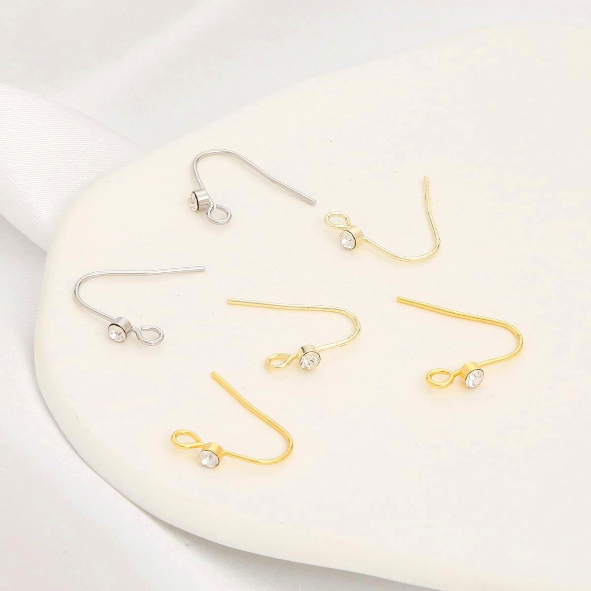 5Pairs 18K Gold Plated Earrings Hook Connector, Earrings Component GXB501