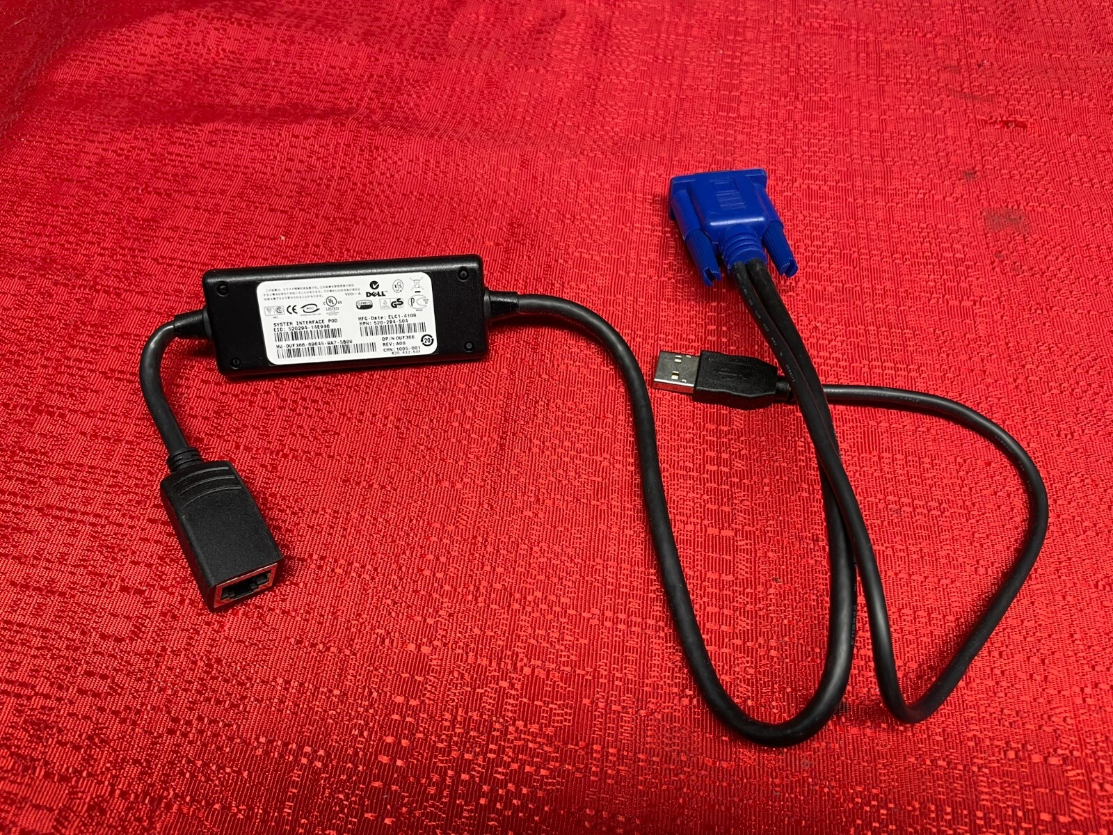 Dell KVM Switch Server System Interface Pod Cable | 520-294-504 | OUF366