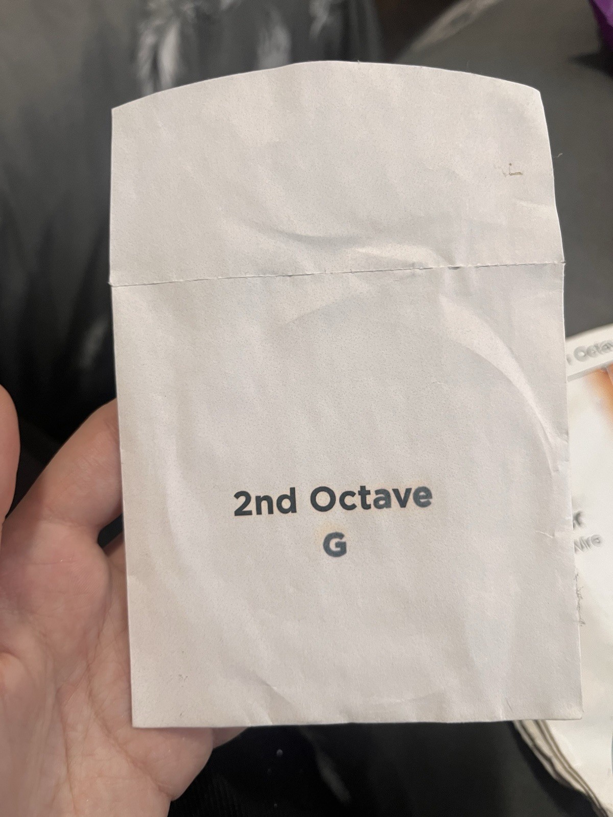 Harp String Second Octave G Natural Gut