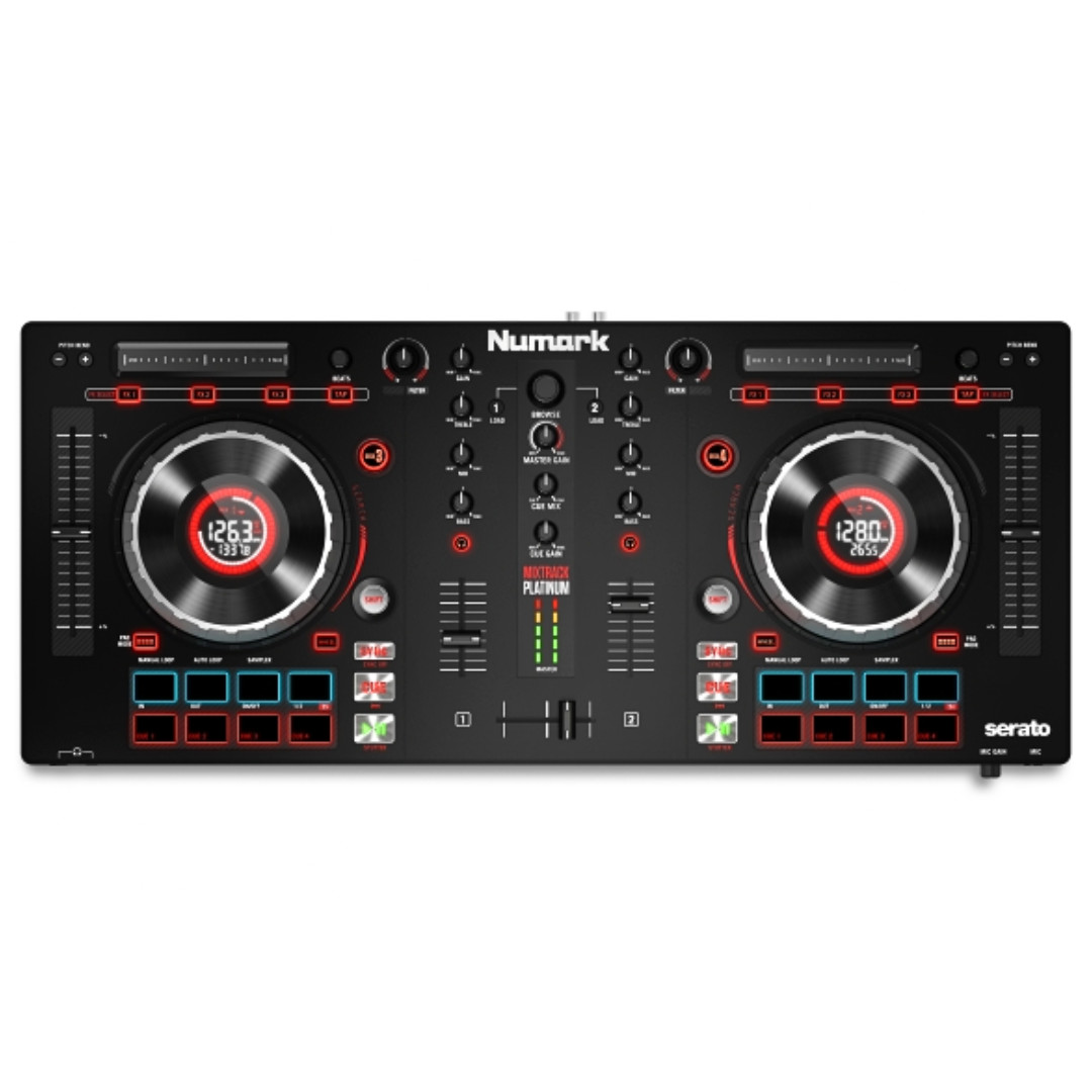 Numark Mixtrack Platinum Serato Control, DJ Mixer, Built-in Audio Interface
