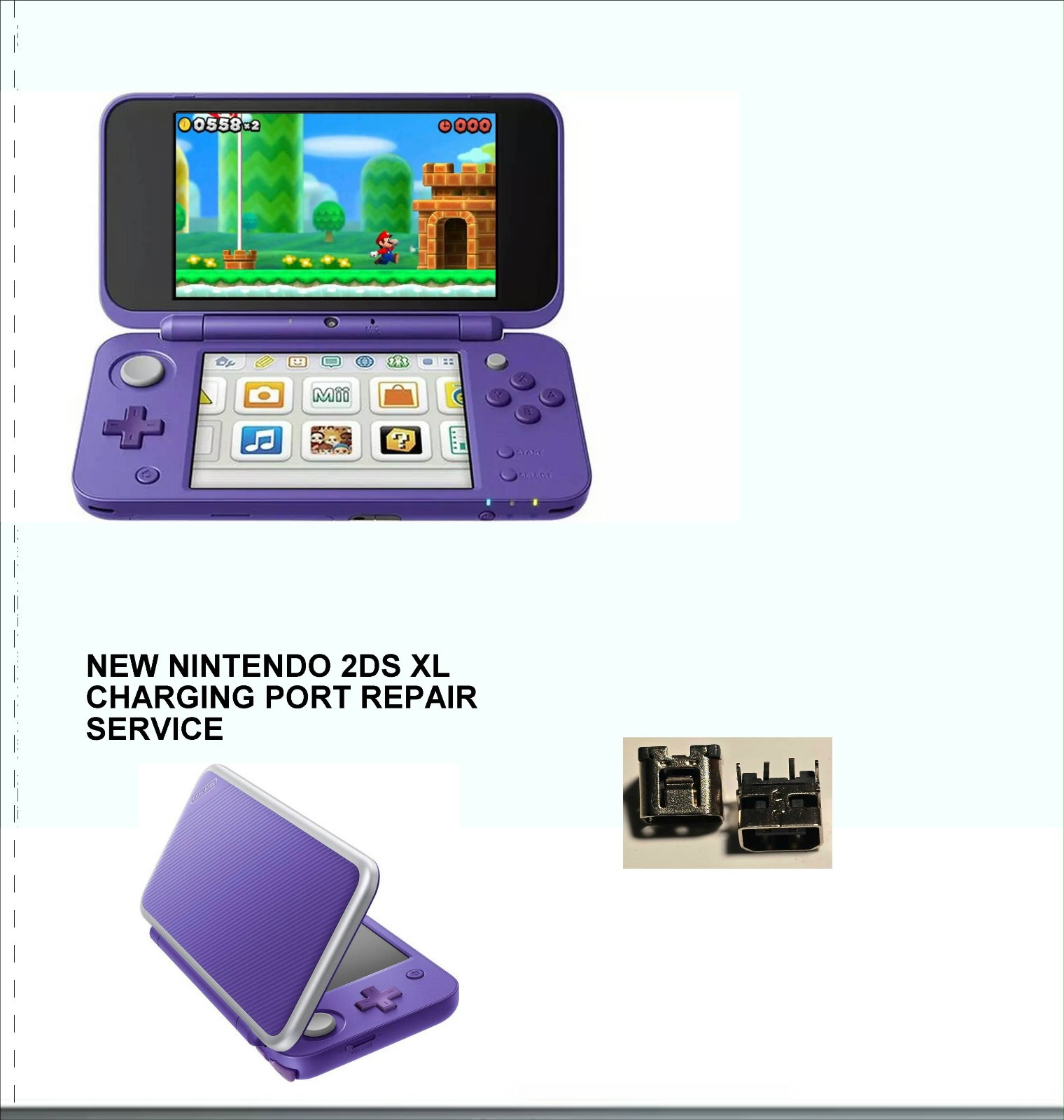 NEW 2DS XL CHARGING PORT REPAIR SERVICE