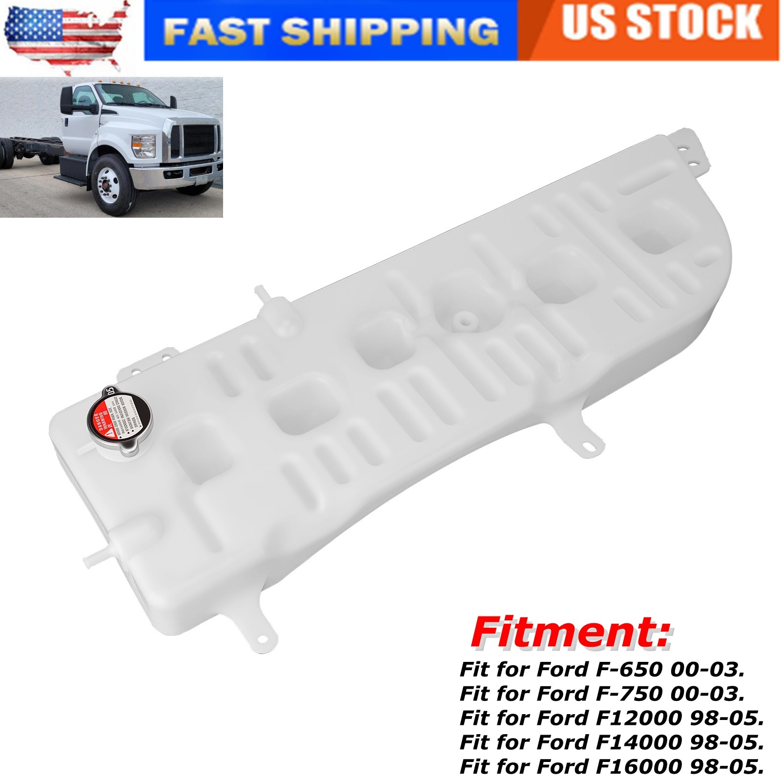 Radiator Coolant Recovery Reservoir F81Z8A080AA For Ford F650 F750 F16000 00-05