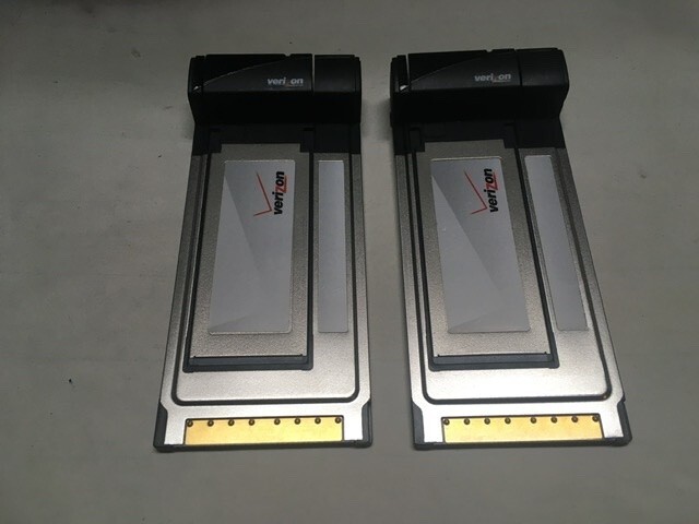 lot  of 2 Verizon Wireless PC Cards PC770  for laptop pulled from working system