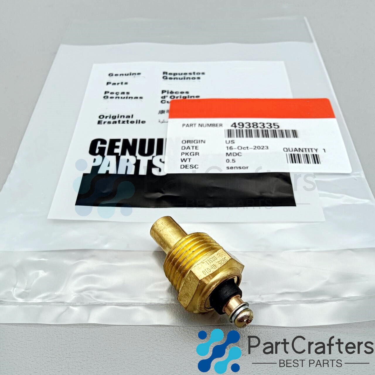 Genuine OEM Temperature Sensor 4938335 fits for Cummins Engine 4BT 6BT