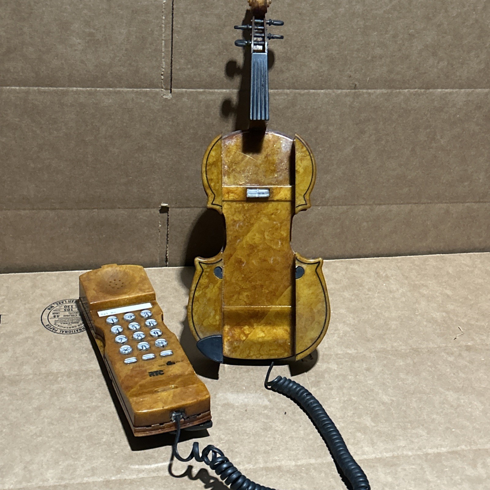 Violin Telephone RTC Violin Phone Touch Tone No Stand