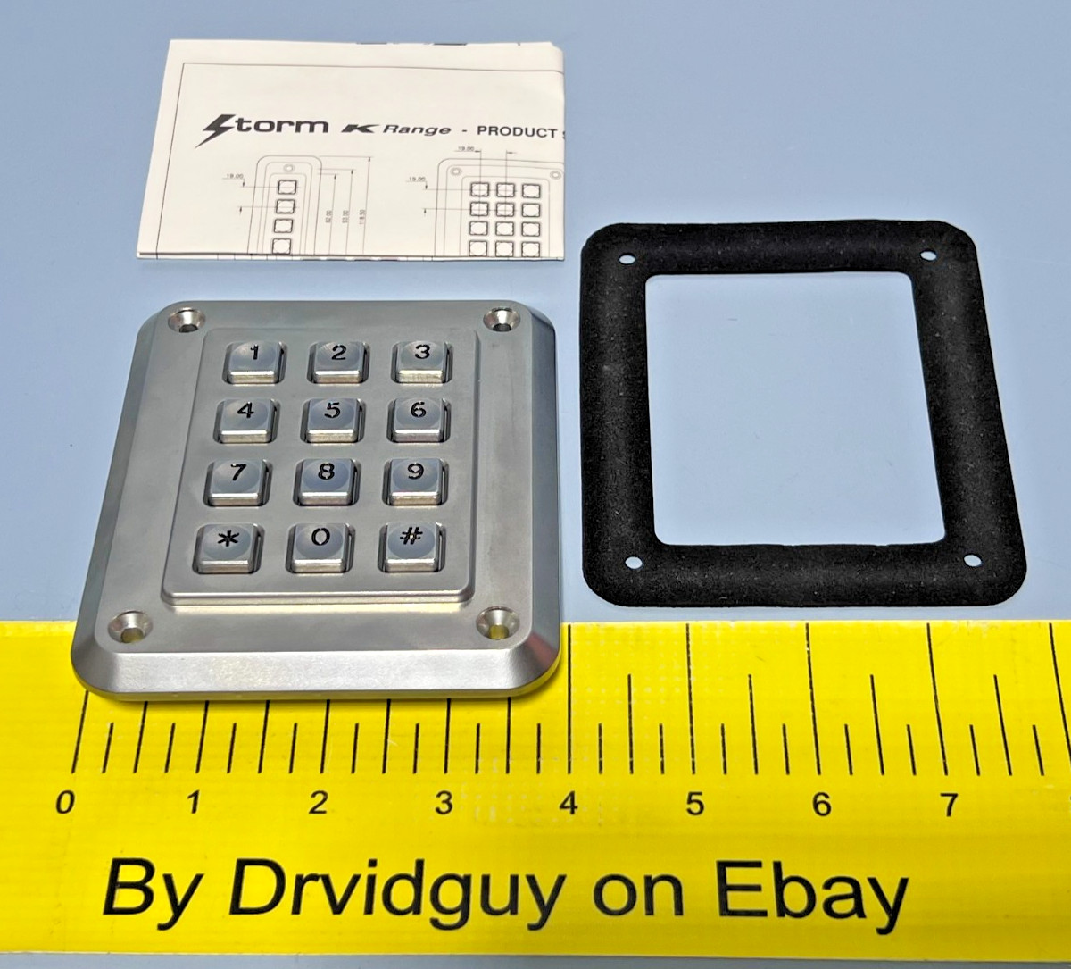 Storm 1K12T103 12 Key - Telephone Public Environment Keypad; 1000 Series