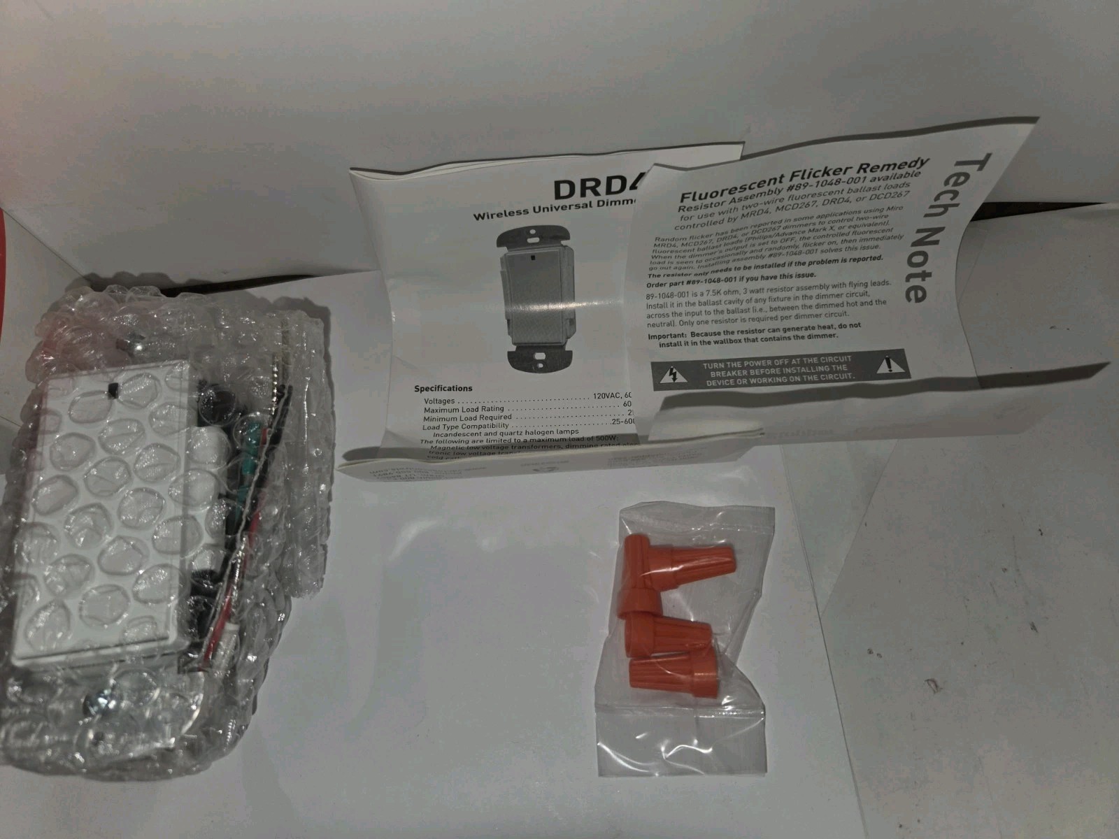 NEW GENUINE LEGRAND WATTSTOPPER DRD4-W WIRELESS UNIVERSAL DIMMER