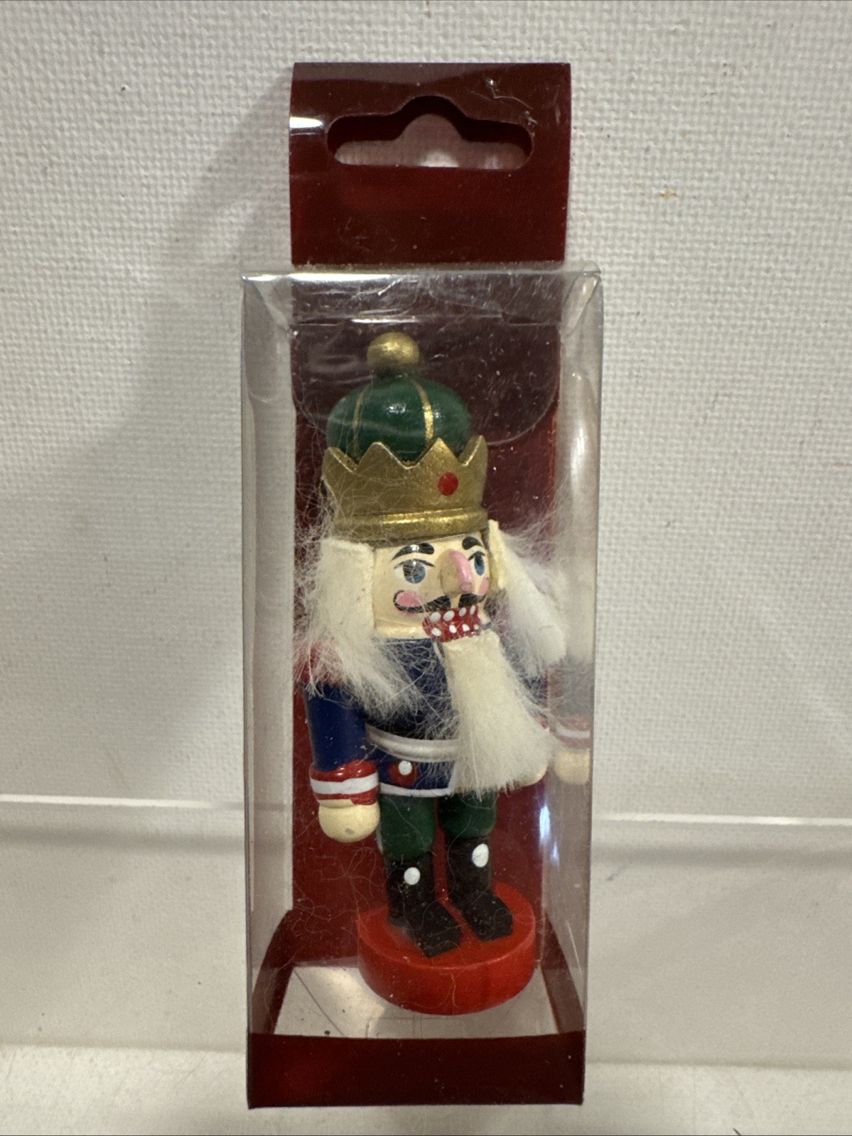 Wood Nutcracker Soldier Lapel Pin Holiday Christmas  2 1/2"