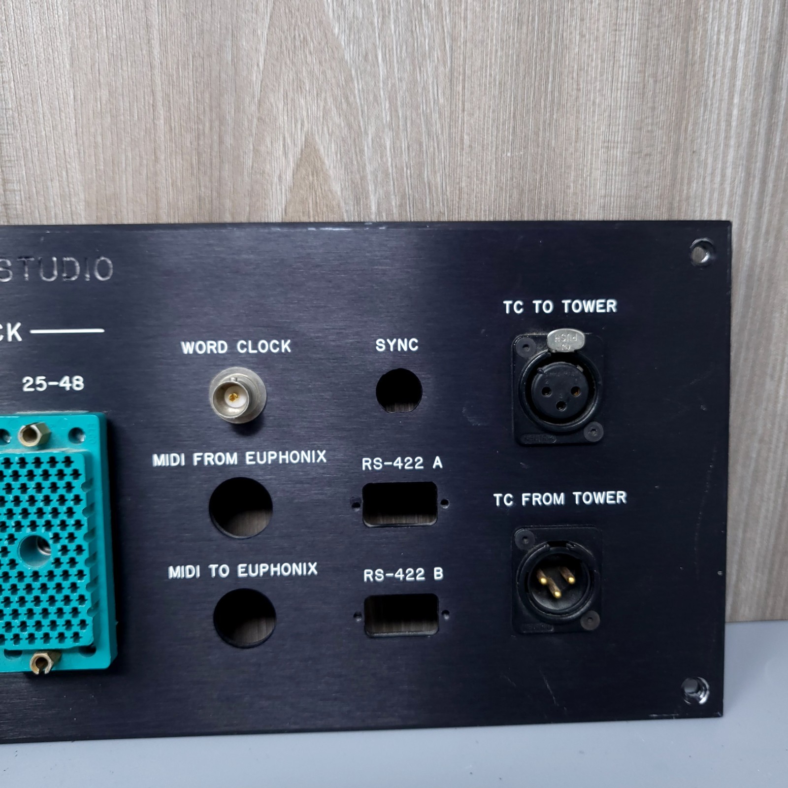 Custom 48ch Studio Patch Panel ELCO EDAC XLR Timecode Euphonix Rack