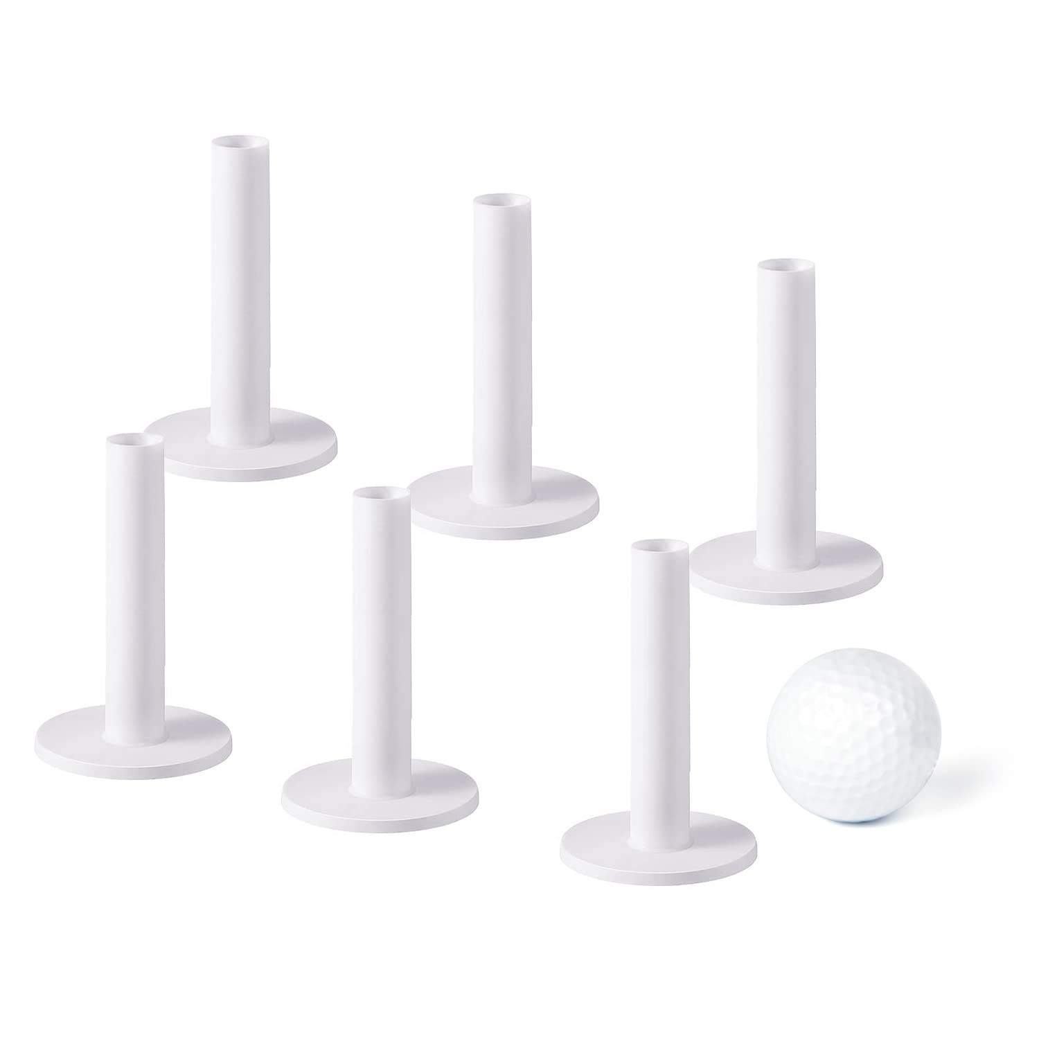 MAZEL Premium Rubber Golf Tees for Mats - High Performance Rubber Tees Holder...