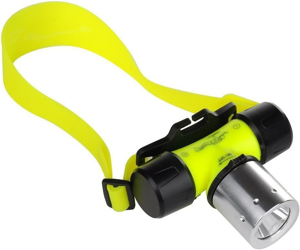 Diving Headlamp, 1800 High Lumen Diving Swimming Headlamp Light Waterproof Under
