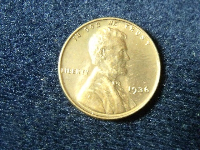 1936 PHILADELPHIA MINT LOOKS UNC BUT BEEN SCRUBBED  FREE SHIPPING Q