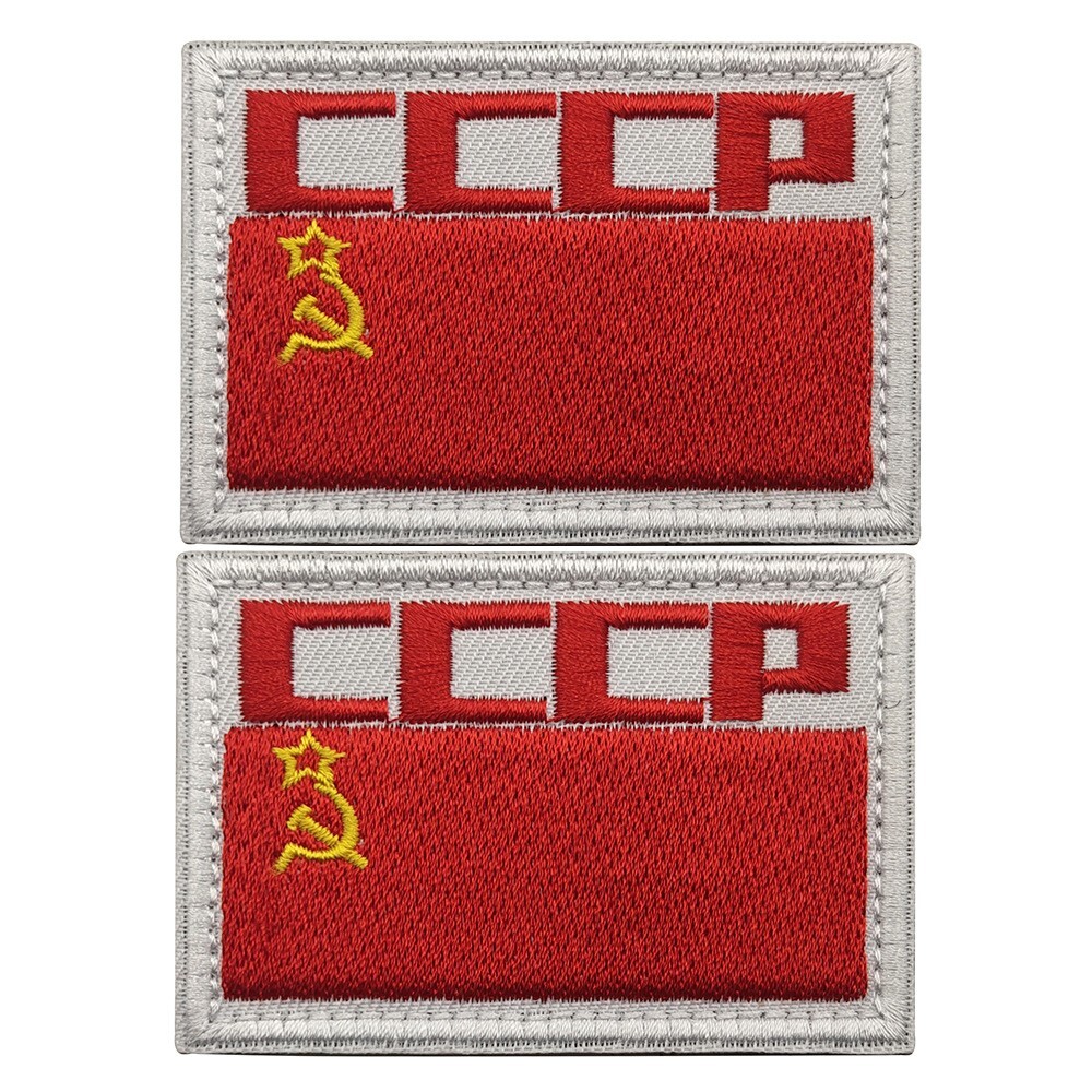 USSR Space Flights Russian Flag Tactial Hook & Loop Patch Embroidered Badge*K