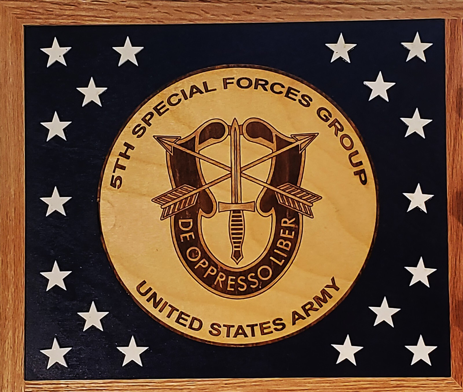 US Army 5th Special Forces Group Challenge Coin Display Flag 70-100 Coins Trad