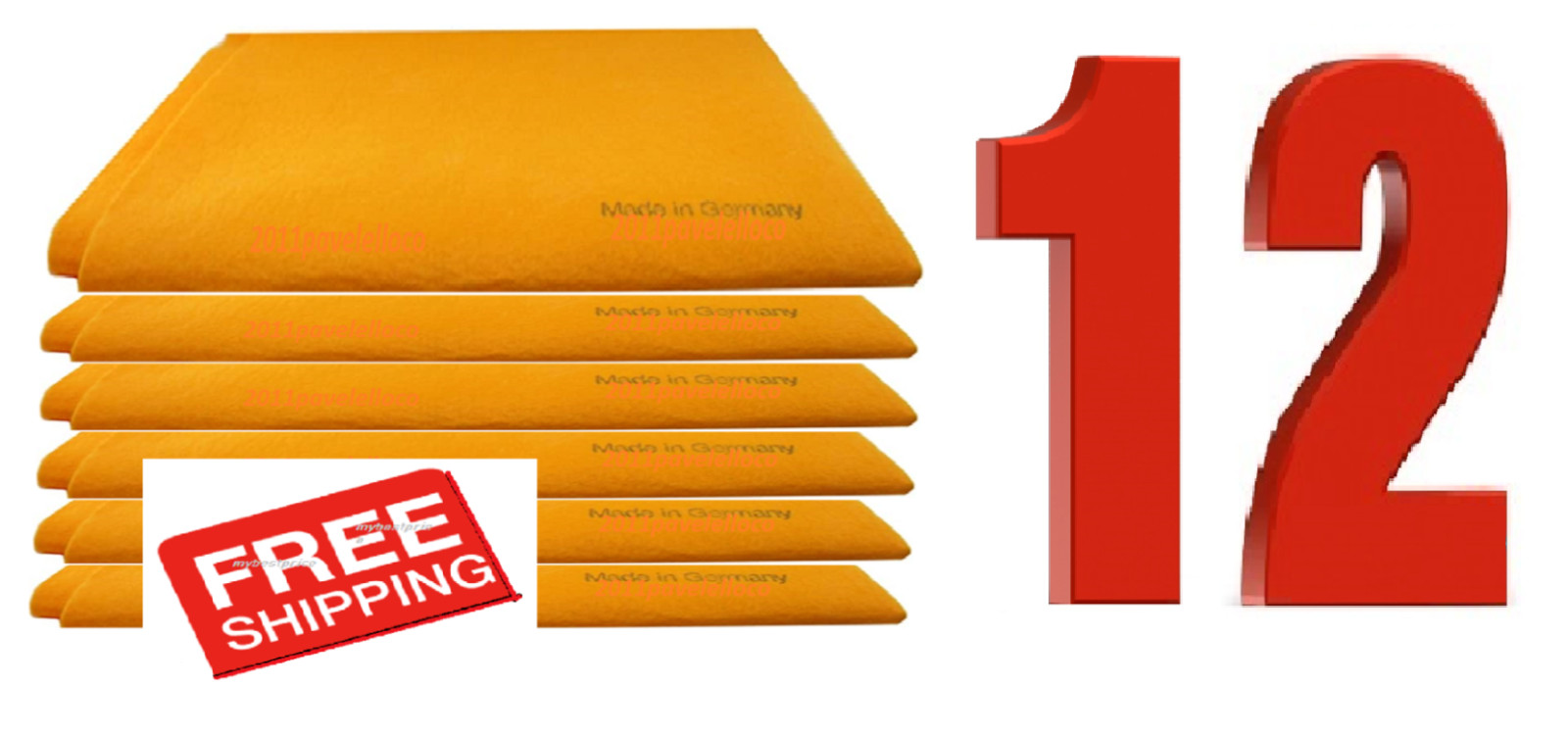 Original German Shammy Towels Super Absorbent Cloth 27 x 20 colcha 6 or 12 cloth