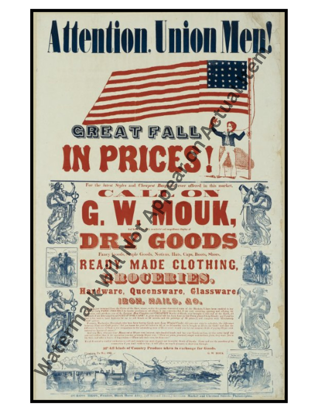 Civil War Recruitment Propaganda Poster Vintage Photographic Print 8.5x11"
