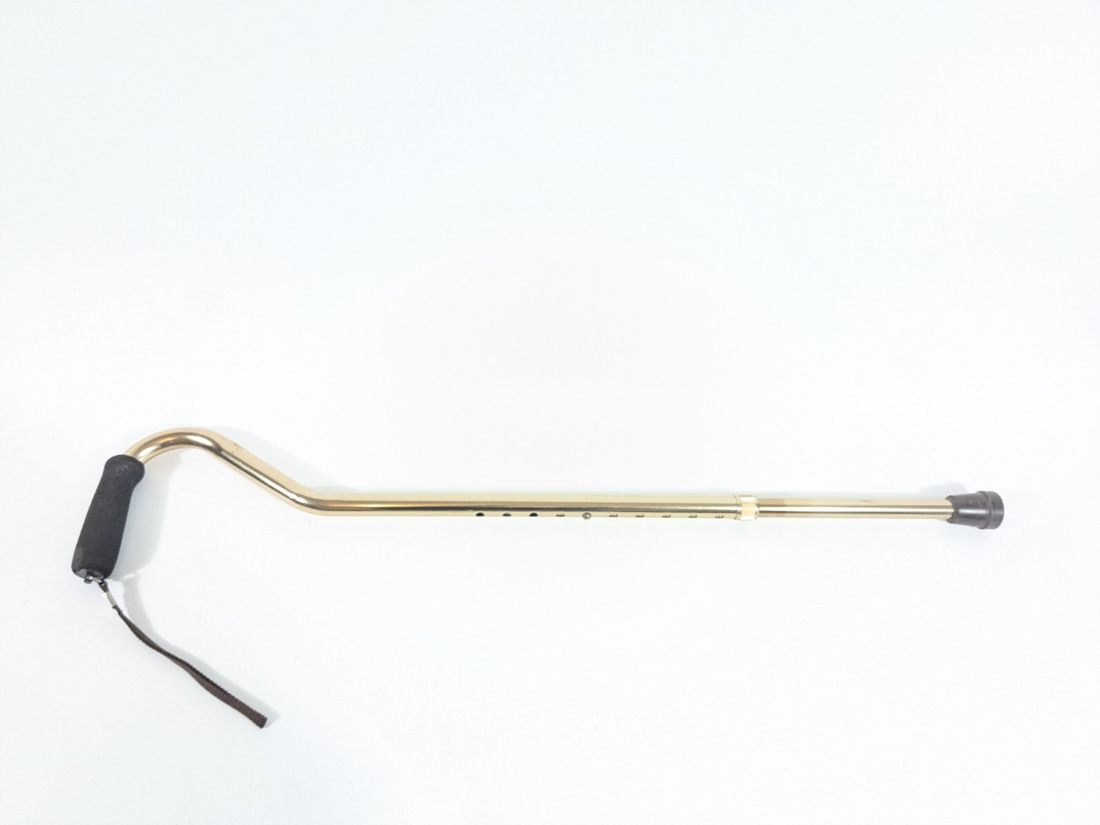 Aluminum Adjustable Cane Walking Cane Durable Bronze Color Rubber Tip Hand Strap