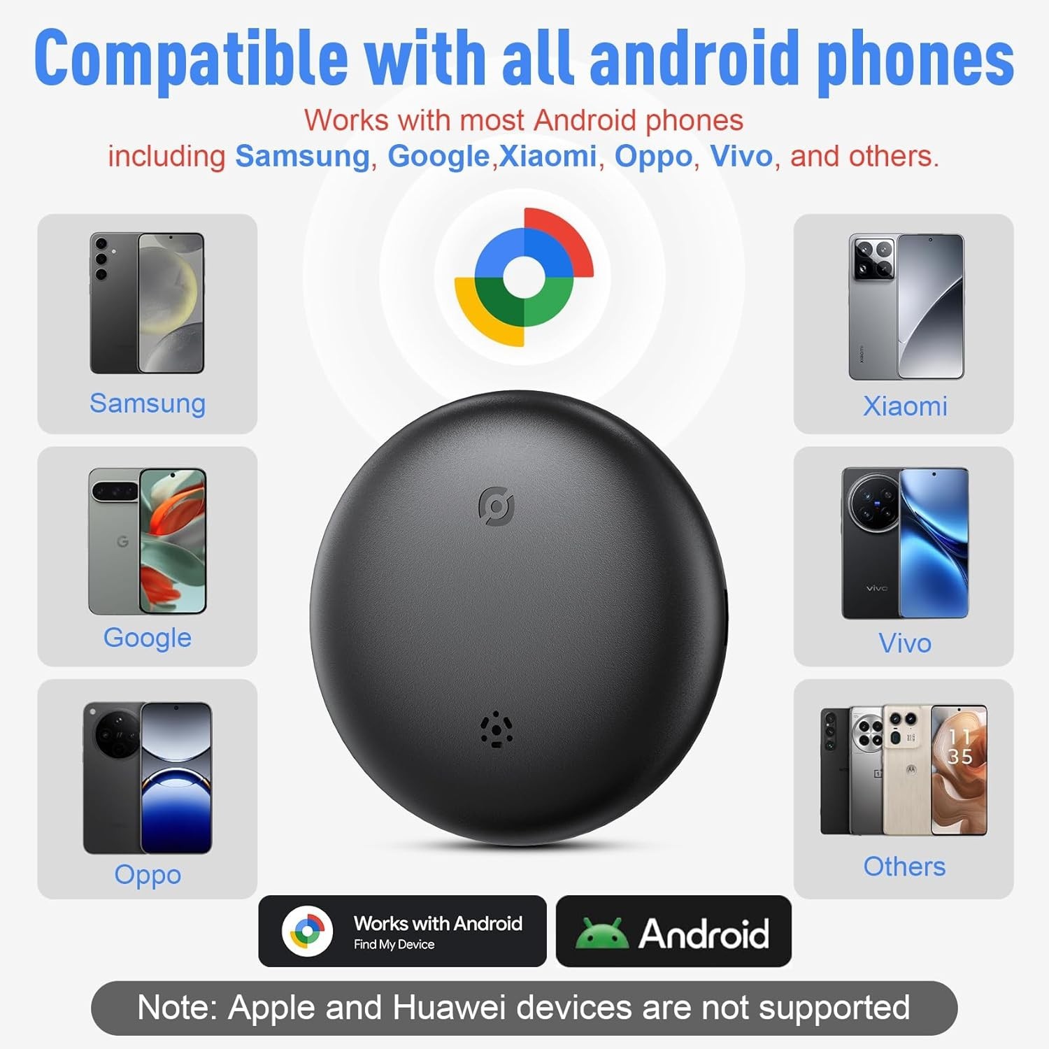 Android air Tags-4 Pack,Air Tag for Android,Google Certified Smart Android Track