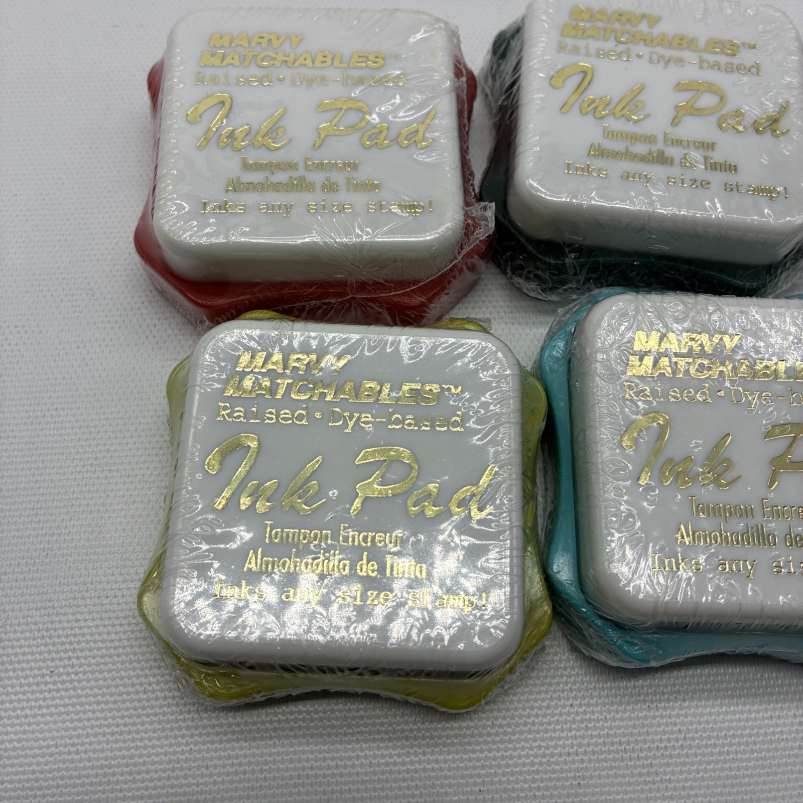 4 MARVY MATCHABLES RAISED-DYE-BASED ''INK PADS New