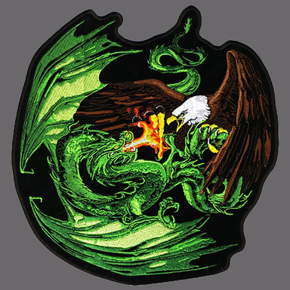 EAGLE VS DRAGON PATCH  PATCH  5 inch PATCH