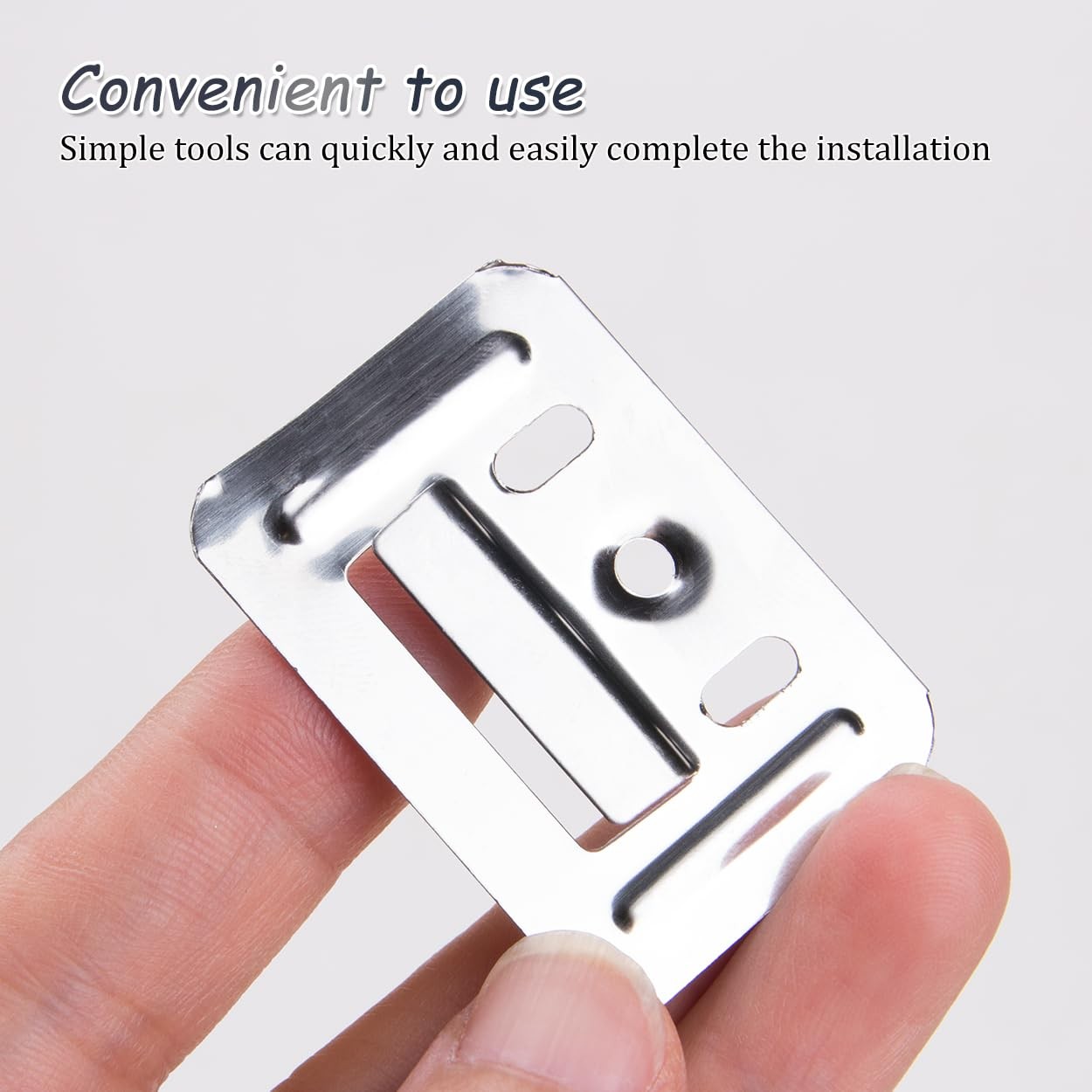 100 PCS Stainless Steel Wall Panel Clamps RustResistant Z Clips Buckle