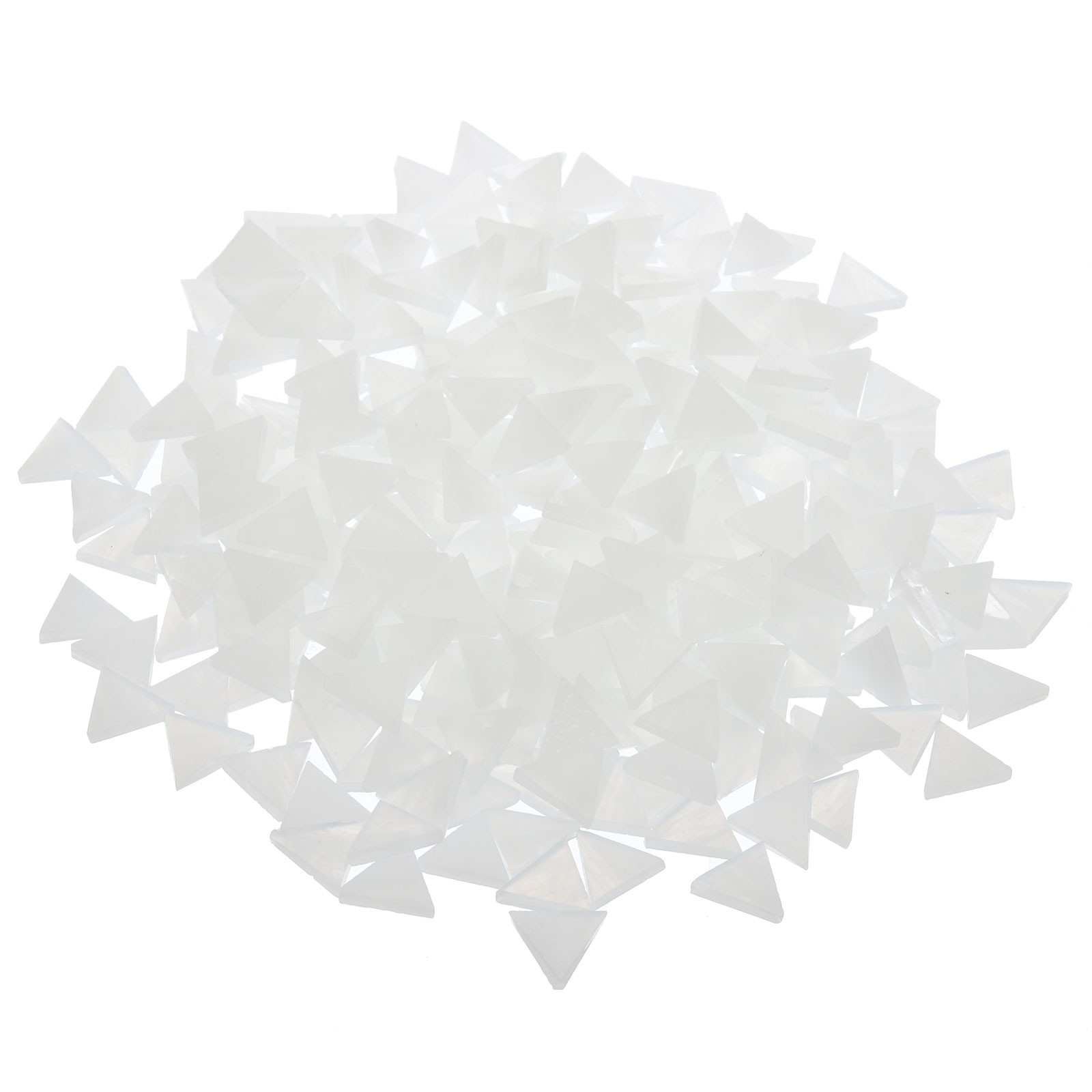 200g Stained Glass Mosaic Triangle White Glass Mosaic Tiles Bulk