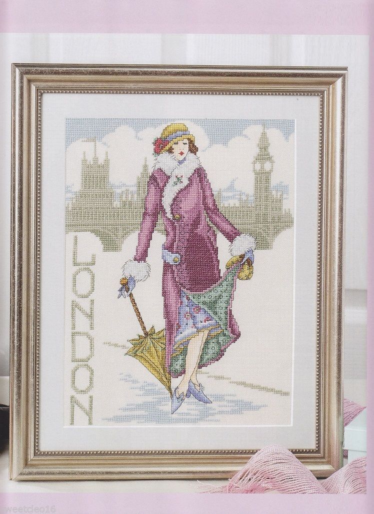LONDON LADY   CROSS  STITCH PATTERN  ONLY   ALS   RP