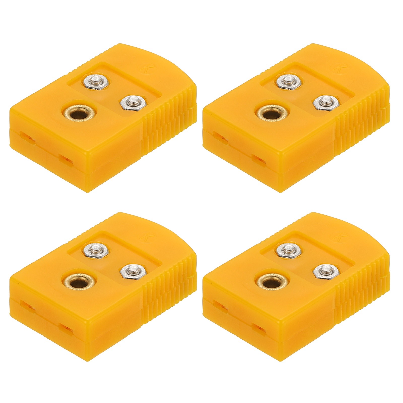 4pcs K Type Thermocouple Wire Connectors Female Plug Adapter Temperature 120°C