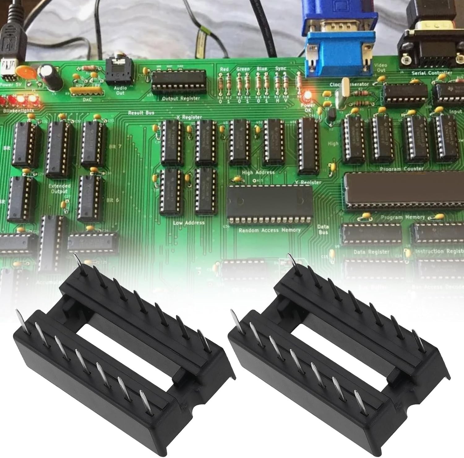 5 Sets SN74AHCT125N Quad Bus Buffer Three State Outputs Chips Sockets Digital
