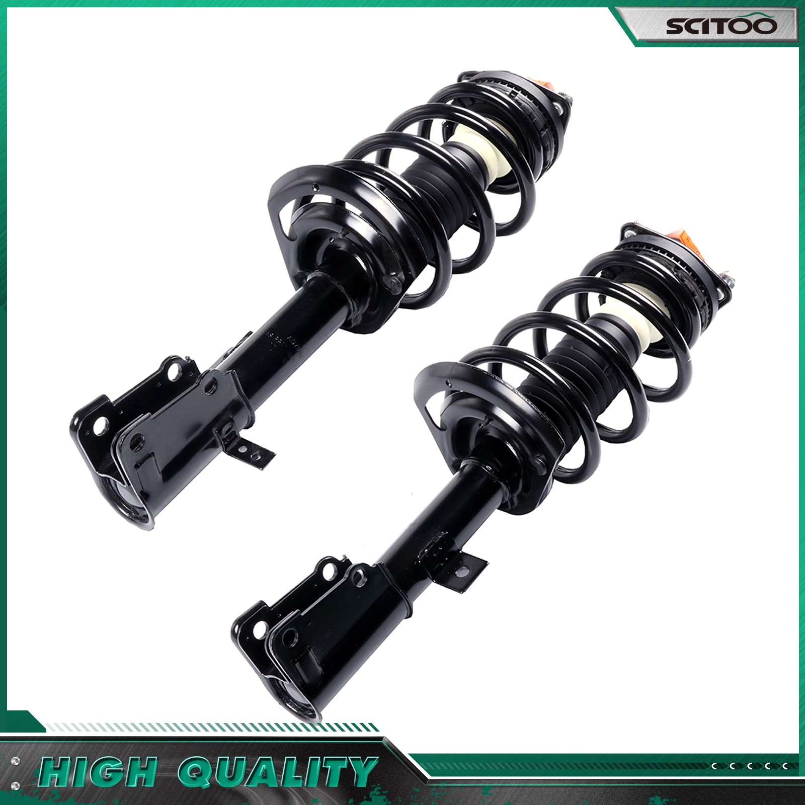 Front Pair Complete Strut Coil Springs Assemblies For 2009-2019 Dodge Journey