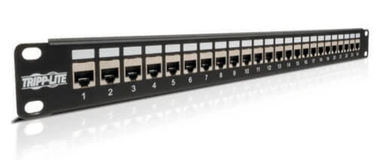 NEW Tripp Lite N254-024-SH 1U Thru Patch Panel