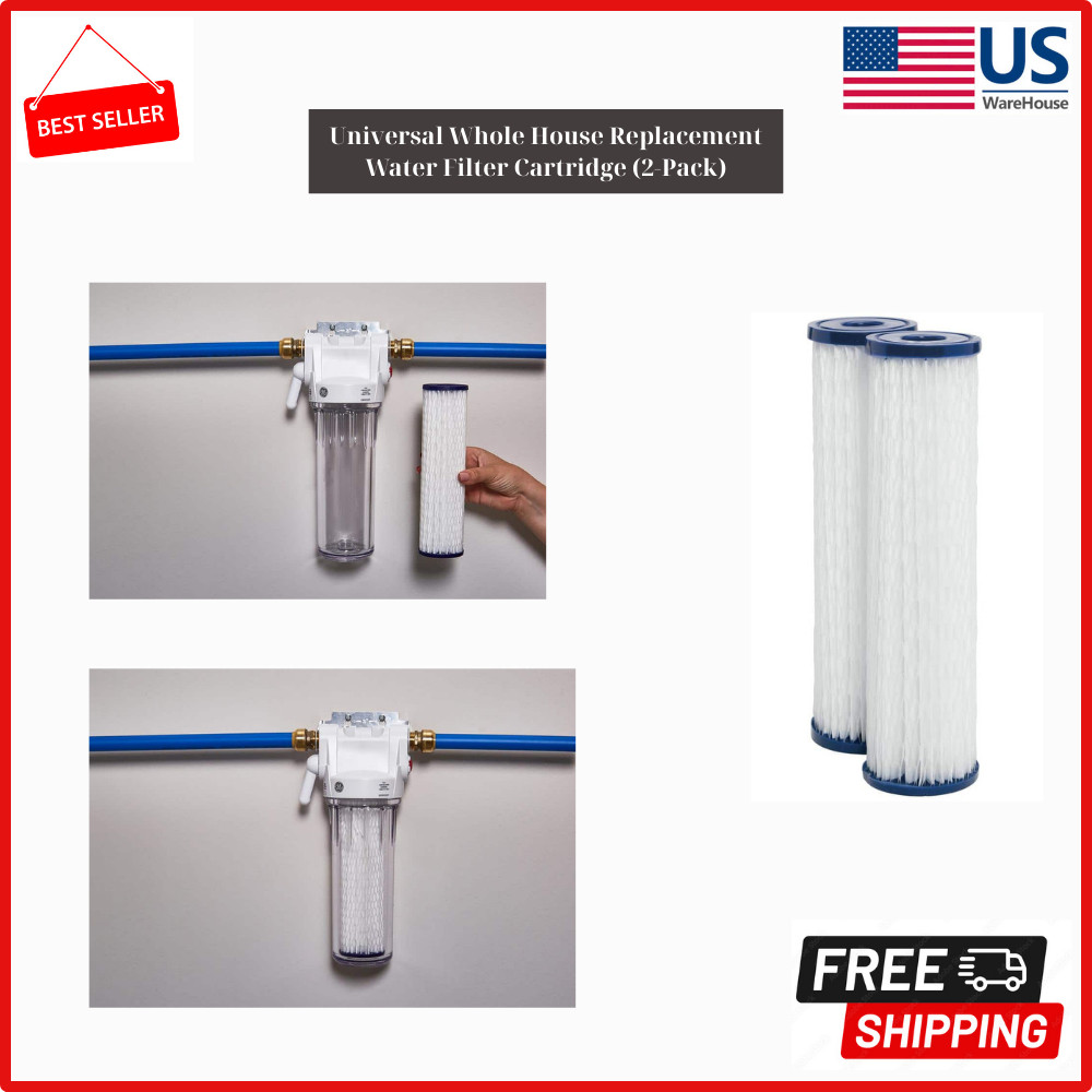GE |FXWPC| Universal Whole House Replacement Water Filter Cartridge (2-Pack)