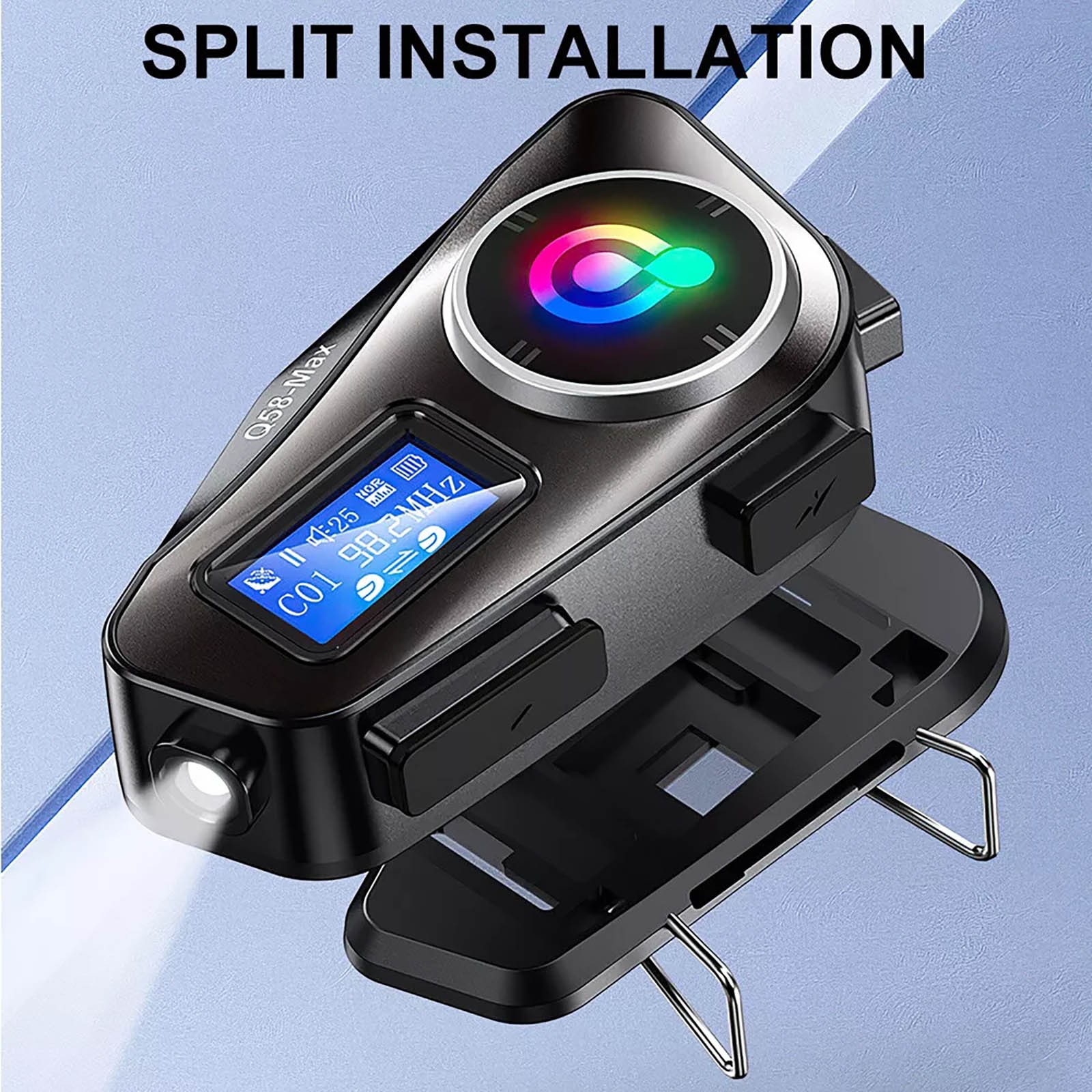 Bluetooth Headset maximum 32G Motorcycle Intercom Helmet LCD Waterproof