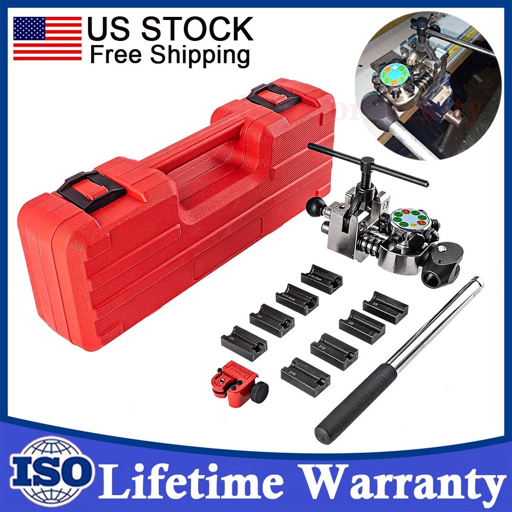 Brake Line Flaring Tool- 45 Degree Set Single, Bubble, and Double Flares 4 Size
