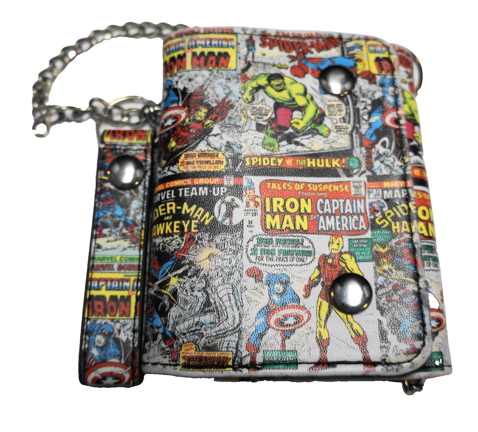 Marvel Avengers Comic Cover Print Vinyl Trifold Doctor Chain Loop