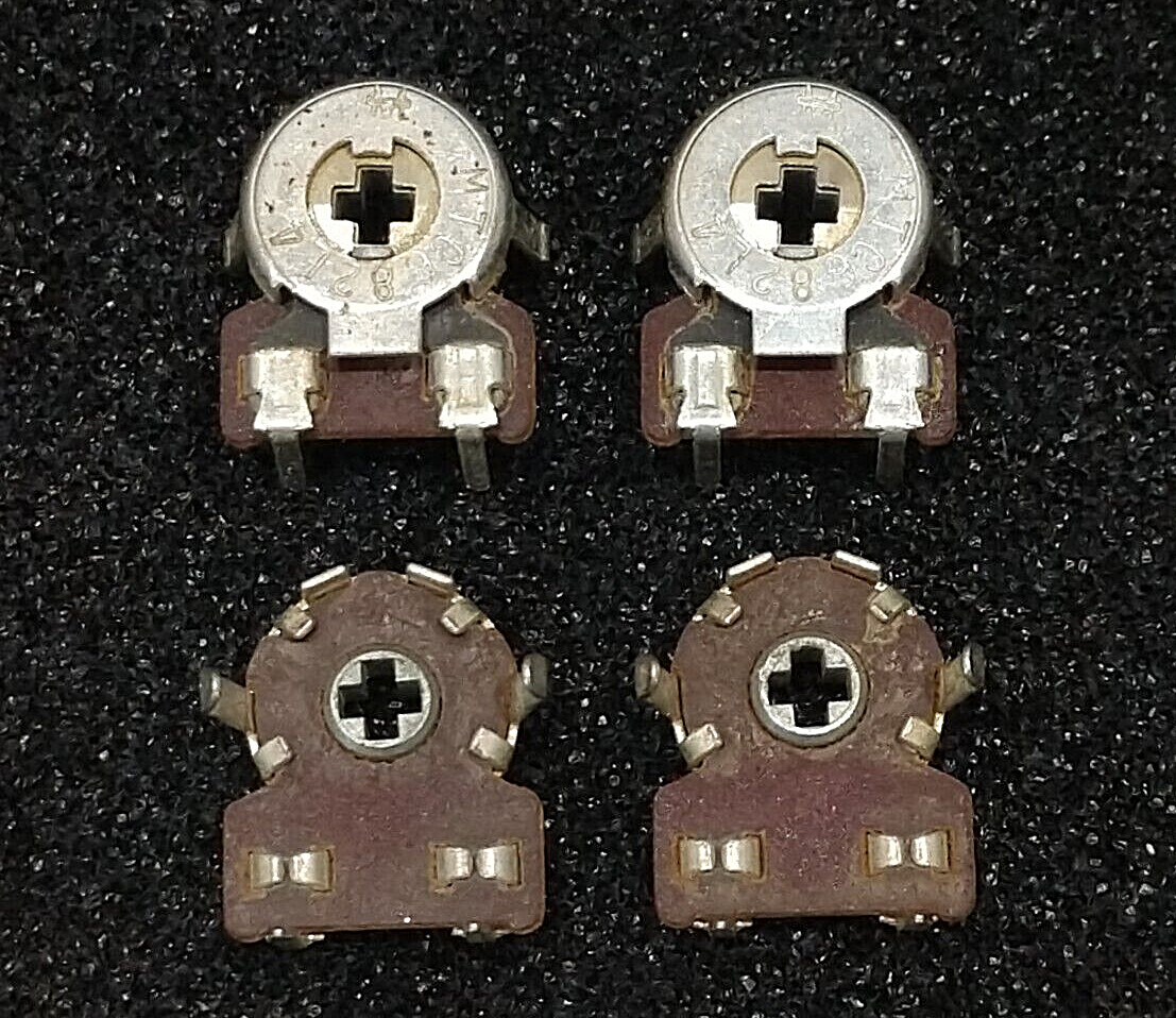 LOT OF 4 MALLORY MTC682L4 VINTAGE CARBON TRIMMER POTENTIOMETER 6.8KOHM