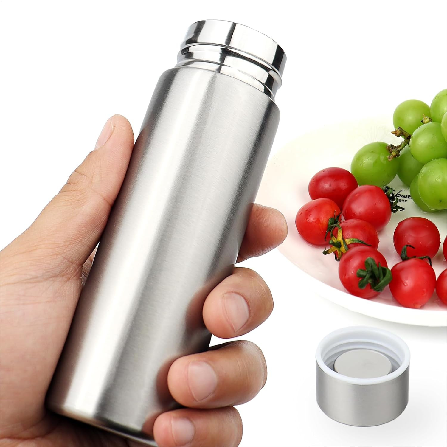 Cute Small Purse Water Bottle, 4.4 Fl. Oz, Mini Slim Flask for Kids Lunchbox, Po