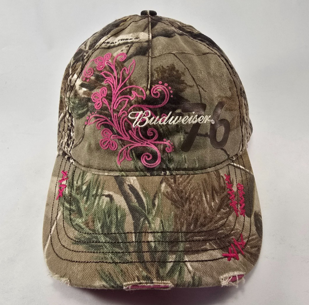 Budweiser 76 Realtree Women’s Distressed Camo Hat, Paramount Outdoors