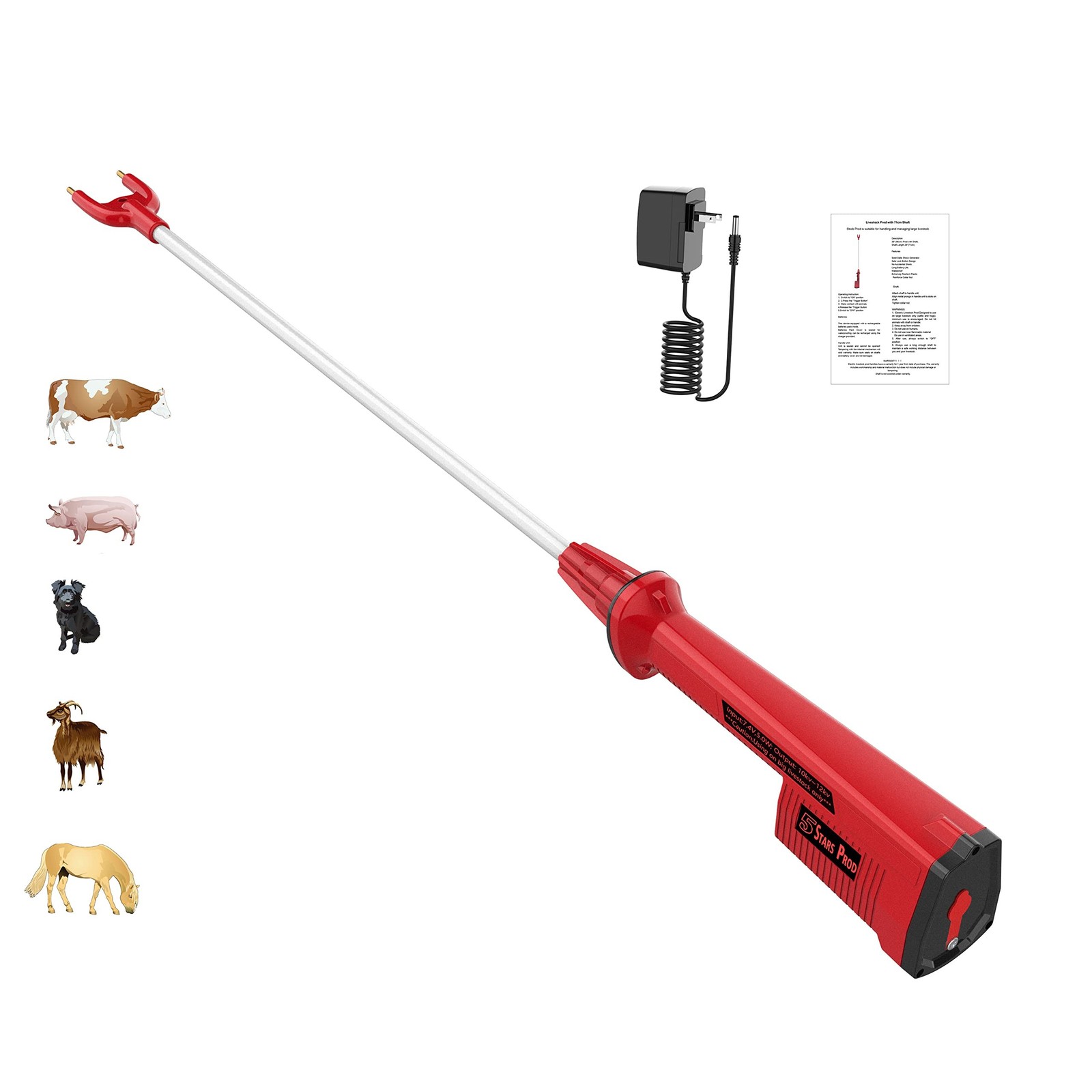 C Cattleya Cattle Prod for Dogs Cows, Liverstock Prod Rechargeable, Waterproo...